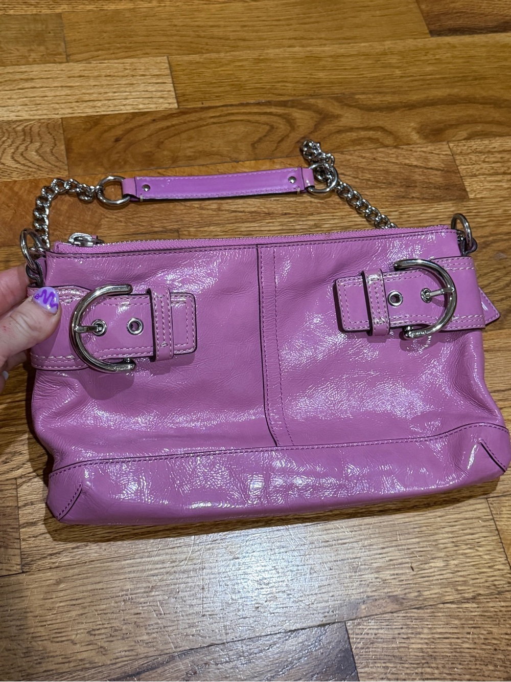 Coach Y2K SoHo East West Patent Leather Pink Purse